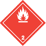 Nalepka nr 2.1 - sztuka - Gaz palny