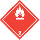 Nalepka nr 2.1 - sztuka - Gaz palny